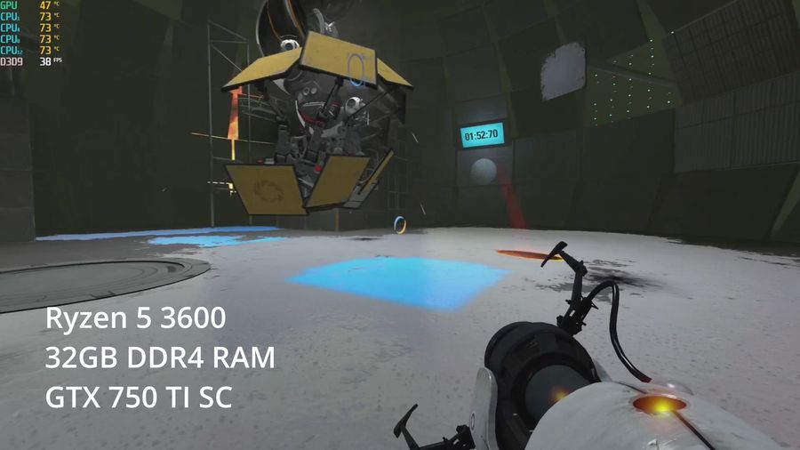 Portal 2 Benchmarks with the 3600