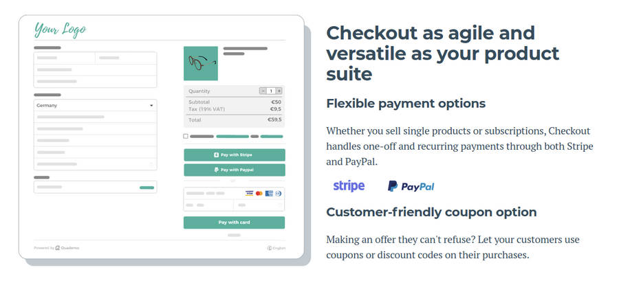 An Example of Quaderno's Checkout