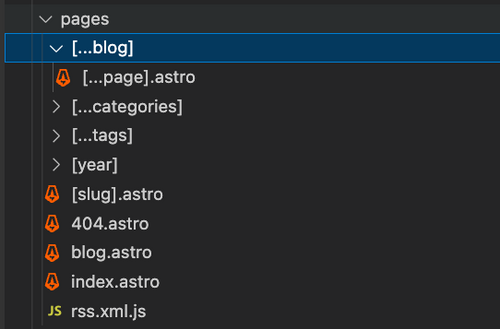 Astro routes with square brackets